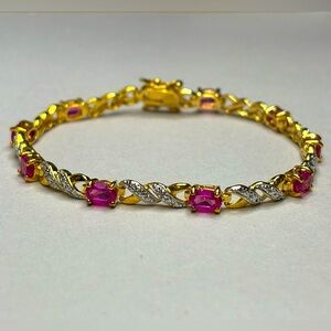 Goldtone Sterling 8-inch Bracelet #5058